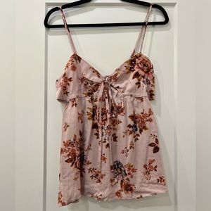 American Eagle Floral Top w/ side cutouts